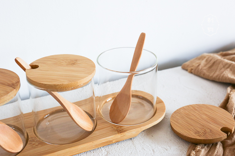 Convenience store Japanese Cruet Bamboo High temperature resistance Glass jar Storage tanks Casterin the Kitchen/Cooking utensils , Kitchen Gadgets/Kitchen storage , Storage jars/Kitchen storage containers , Seasoning bottles category - from Buy2taobao.com to provide professional Taobao agent buy service
