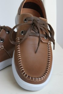  新款包邮 时尚潮流 舒适透气软底缝线系带 男士休闲板鞋 皮鞋