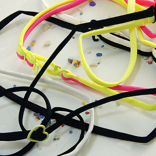 <em>胸罩</em>带 韩国心型交叉<em>双色文胸肩带</em> 1782 内衣肩