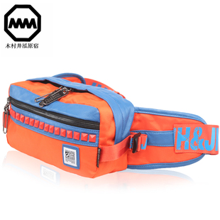  木村井泓原宿 新款韩版胸包男女式腰包时尚休闲铆钉小潮包