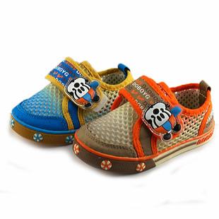  最新夏款正品冬宝阳光巴布豆男女宝宝儿童鞋镂空单网凉鞋1509