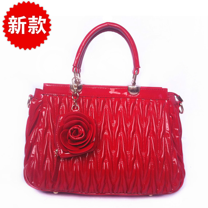 金羽姿正品欧美潮亮皮女包 2013新款时尚手提包 褶皱新娘包单肩包 金羽姿正品欧美潮亮皮女包 2013新款时尚手提包 褶皱新娘包单肩包