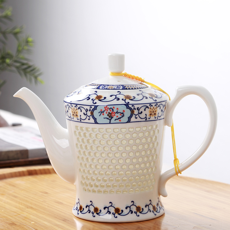 功夫茶具蜂窝玲珑茶具套装青花瓷镂空茶壶大号凉水壶大容量泡茶壶在类目 餐饮具, 茶具, 茶壶中 - 来自Buy2taobao.com提供专业的淘宝代购服务