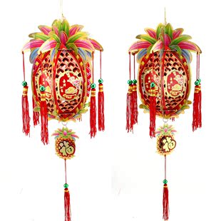  千奇坊 春节蛇年新年用品装饰品挂饰  立体菠萝挂件 90g
