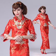 2013 new wedding dress cheongsam Xiao Fengxian toast improved Dragon Chinese dress bridal gown wedding dress