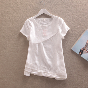 2013新款亚麻女装高档休闲宽松亚麻上衣衬衫