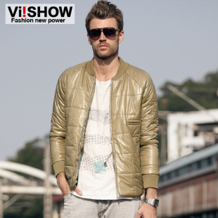  viishow春季新款 薄棉衣男 棉服薄外套男款时尚潮休闲男装