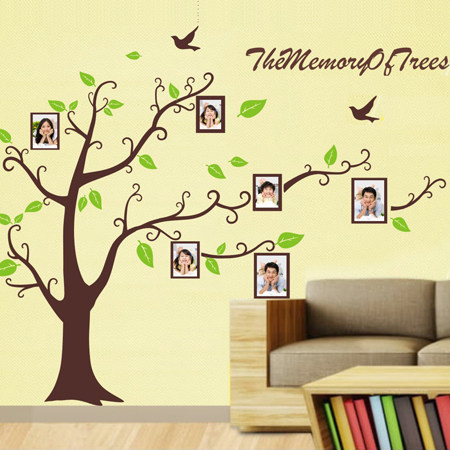 部分省市包邮<em>墙贴</em>纸◆<em>照片树</em>春天双色版◆仿照