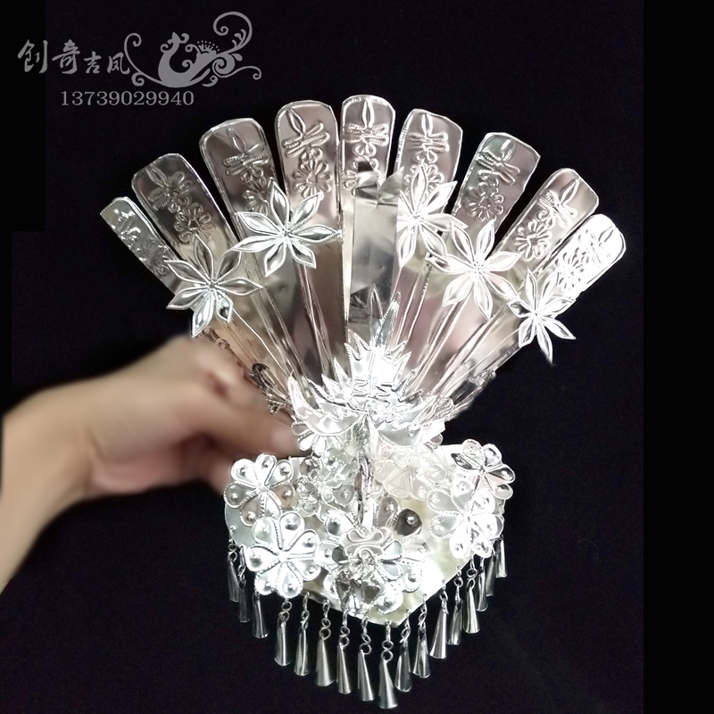 new pattern Touch of red Dance Costume Headdress Hmong tassels Hat show Headdress Ethnic minority perform Headdressin the Arts and crafts , Minority handicrafts , Miao characteristics , Miao silver category - from Buy2taobao.com to provide professional Taobao agent buy service