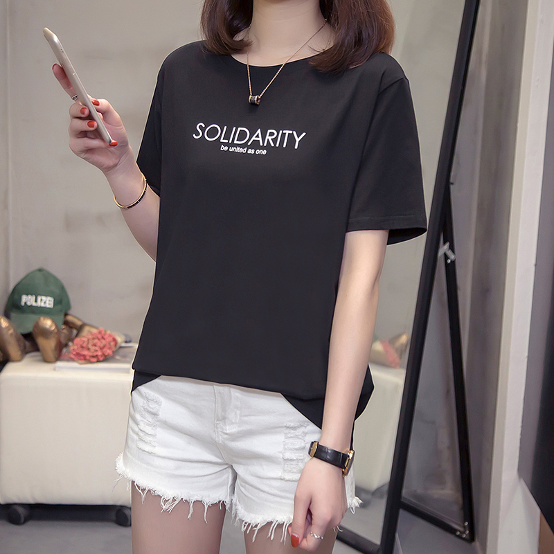 fat mm Summer wear Short sleeved Add fertilizer XL T-shirt Fat women Feipo Easy Show thin Belly pure cotton jacketin the Women's clothing/Boutique , Large size women category - from Buy2taobao.com to provide professional Taobao agent buy service