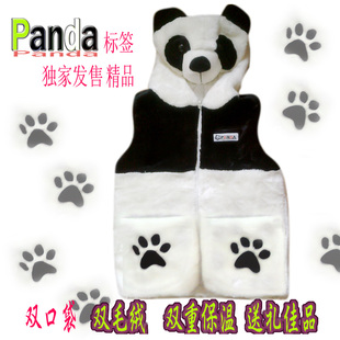  包邮 panda正品冬装熊猫衣服马甲口袋儿童外套熊猫马夹 机场精品