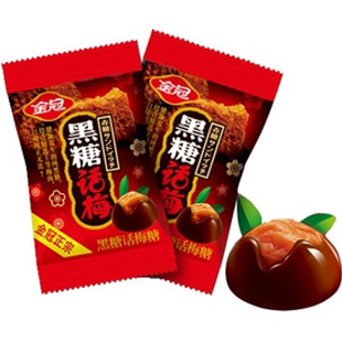  糖果零食 正宗金冠黑糖话梅糖 结婚喜糖 500g 3份江浙沪皖包邮
