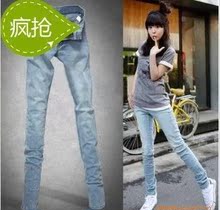 2013 new spring women pants feet pants, pencil pants thin jeans female Korean wave of blue jeans, thin