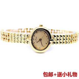  正品女士手表时尚手链表金色手表 时装表 女表小巧复古表 水钻表