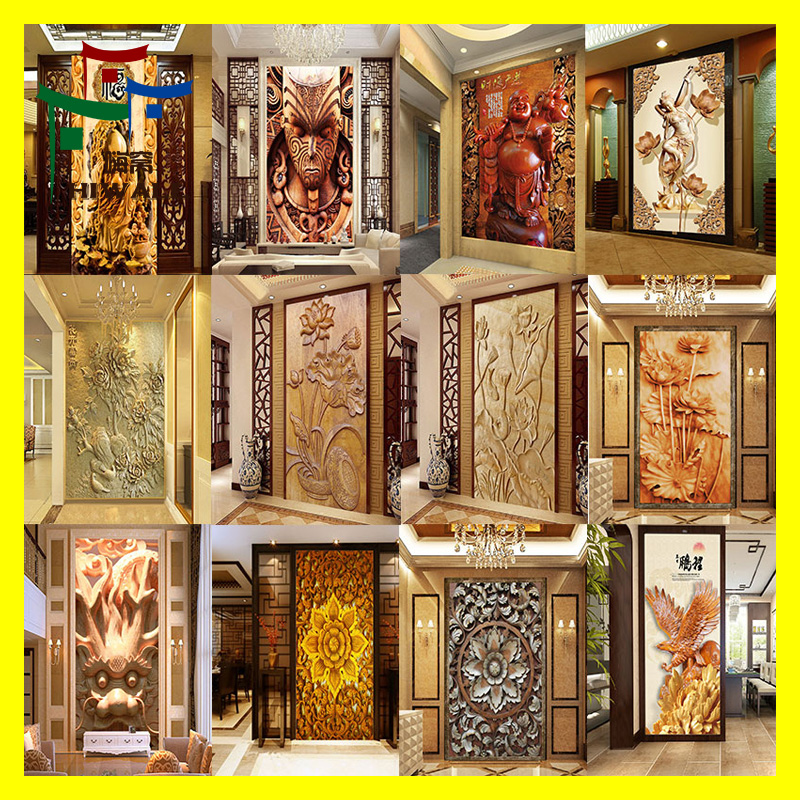 Entrance Crystal Stone Background wall ceramic tile Chinese style Wood carving 3d three-dimensional Simplicity Aisle Corridor Decorative wallin the Decoration main material , Ceramic tile , Tile Walls category - from Buy2taobao.com to provide professional Taobao agent buy service