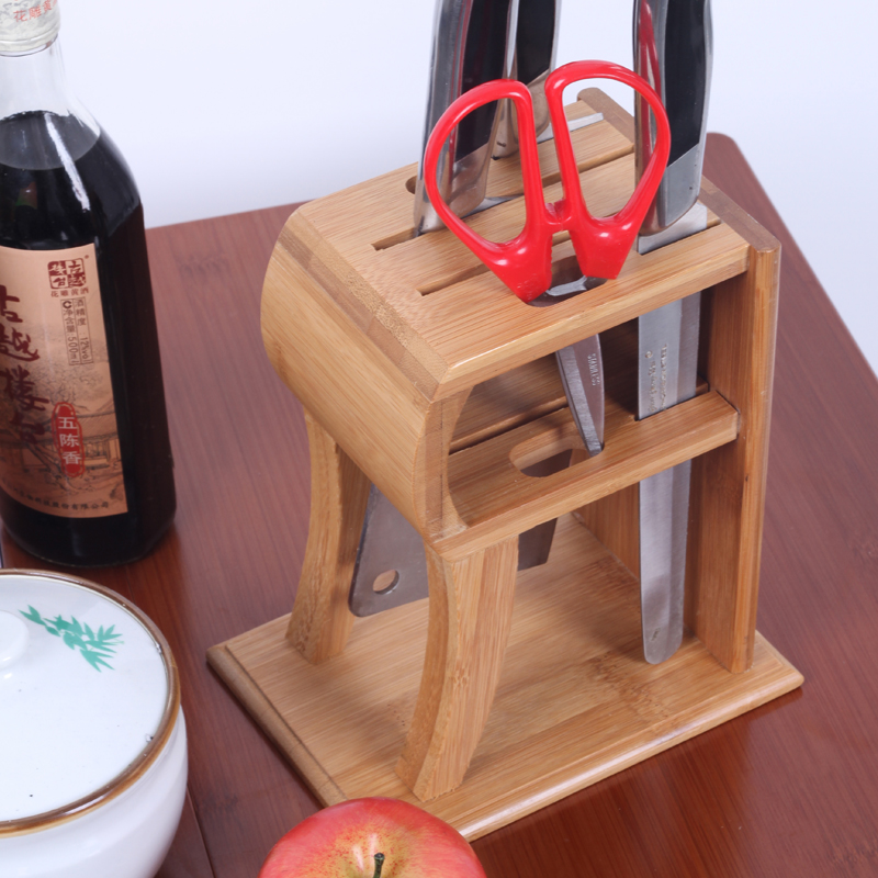 楠竹刀架六位沥水刀具座架特价R字型竹制刀架厨房用品菜刀架刀具 楠竹刀架六位沥水刀具座架特价R字型竹制刀架厨房用品菜刀架刀具