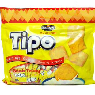  3袋江浙沪包邮进口零食正宗Tipo越南面包干 白巧克力面包干300克