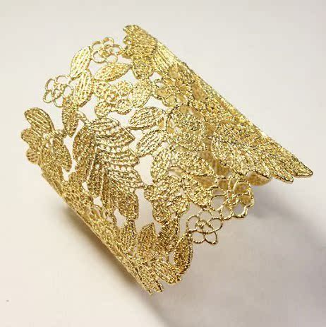 欧美风特卖真金电镀SD 镂空蕾丝手镯 可调节手镯 欧美风特卖真金电镀SD 镂空蕾丝手镯 可调节手镯