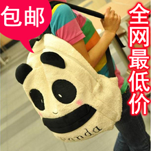 The explosion models plush panda backpack book bag cartoon female high school students high school children outing