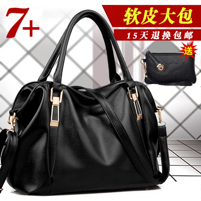 2017新款时尚百搭中年女包手提妈妈软皮包韩版女士单肩斜挎大包包