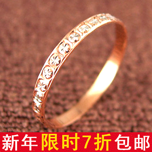  情人节礼物闪耀星光 18k金戒指18K彩金戒指18K黄金戒指玫瑰金戒指