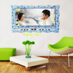  【厂家直销 免费设计】定制婚纱电子万年历数码挂钟动态双画滚动