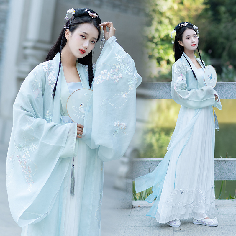 Fairy Wear in Hanfu Elegant Antiquity student Chinese style Big sleeves singleton Chiffon Embroidery Ruskirtin the Women's clothing/Boutique , Costume/National costume/Stage costumes , National costume/Costumes category - from Buy2taobao.com to provide professional Taobao agent buy service