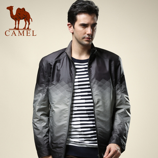  camel 骆驼男装正品 春装新款立领潮流休闲渐变夹克 男士茄克外套