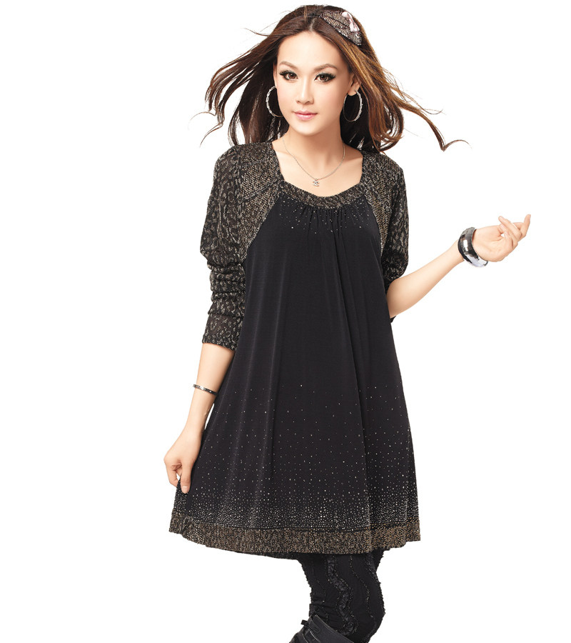 香港胖美人<em>大码女装胖MM</em>秋装<em>韩版</em>打底裙胖人