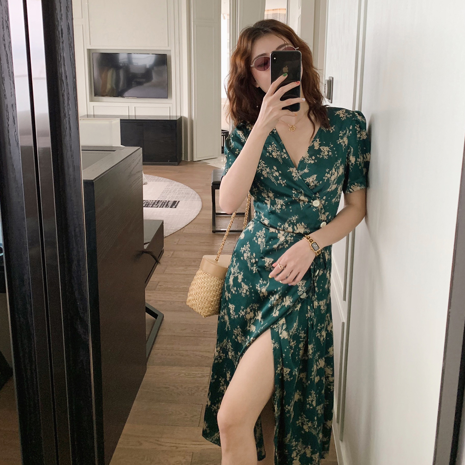 2019 Big size dress Summer new mm Western style Dress A few extra pounds Sister Cover the belly By age Show thin Ultra centsin the Women's clothing/Boutique , Large size women category - from Buy2taobao.com to provide professional Taobao agent buy service