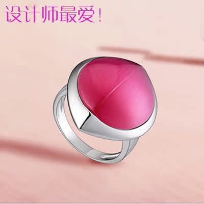惊蛰正品925纯银猫眼石戒指 设计师原创设计新款简约潮人韩版戒指 惊蛰正品925纯银猫眼石戒指 设计师原创设计新款简约潮人韩版戒指