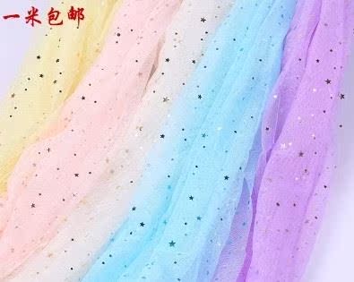 Soft mesh gauze material Xingyue yarn Flash Yarn Yarn skirt decorate Fabric Sand Network clothing Moon star Sequin Yarnsin the Home Fabric , Cloth/Fabric/Manual diy Cloth fabric category - from Buy2taobao.com to provide professional Taobao agent buy service