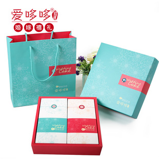  商城爱哆哆无添加喜蛋喜饼时光爱人款港式喜饼嫁婚结婚礼盒配喜糖