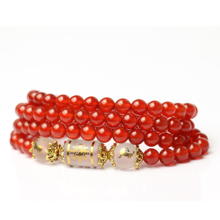  开光红玛瑙六度六合午未智慧佛手链蛇年属马属羊旺事业加强版