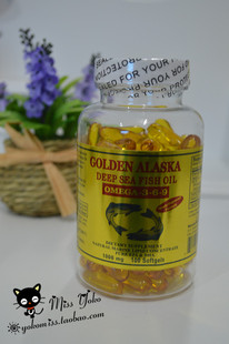  美国代购（可直邮）原装阿拉斯加深海鱼油100粒 OMEGA3-6-9