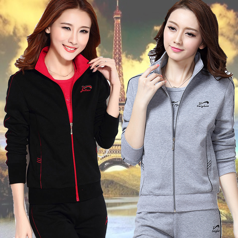 中老年运动服套装女春秋2017新款妈妈装纯棉三件套|ruв категории спортивный костюм/досуг одежды, спортивный костюм - от Buy2taobao.com для оказания профессиональной услуги покупки агента Taobao