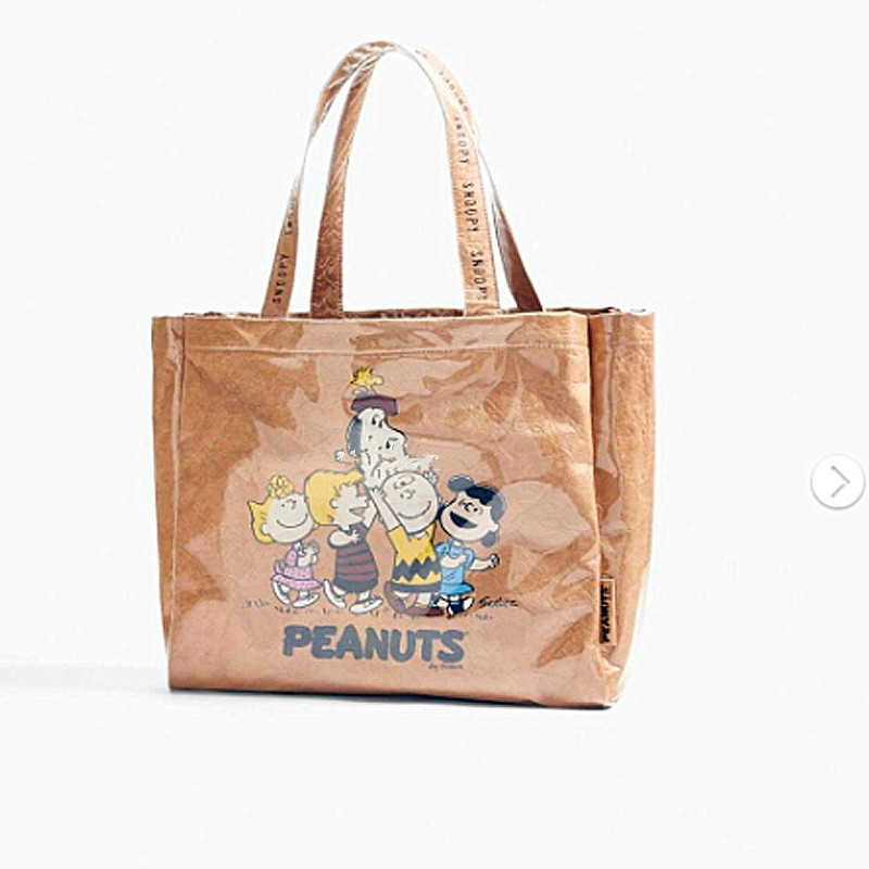 za Wife and children Red Book Same item Snoopy washing Kraft paper The single shoulder bag Retro Versatile ins lovely portable Bagin the Leather/Lady bags/Men's bag, Ms. bags category - from Buy2taobao.com to provide professional Taobao agent buy service