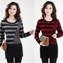 2013<em>中老年</em>女装秋装打底衫中年中<em>长款毛衣裙</em>