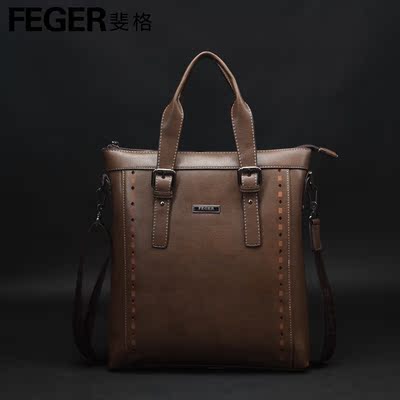 标题优化:FEGER斐格男包 男士手提包 韩版镂空单肩斜挎包 商务休闲包包