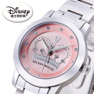  迪士尼Disney手表女表米奇手表正品钢带女士手表TV6019-02