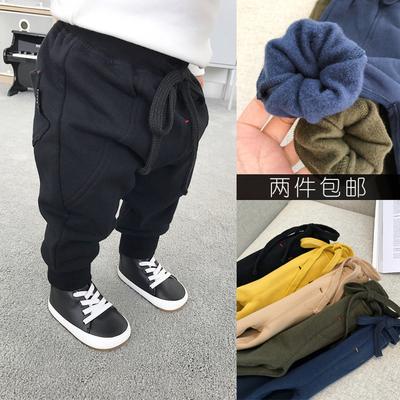 辰辰妈婴童装 男宝宝打底裤加绒加厚女冬外穿长裤大pp裤休闲卫裤