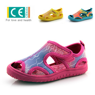  女童CE童鞋 夏季夹趾休闲沙滩凉鞋 儿童韩版小童凉鞋26-30