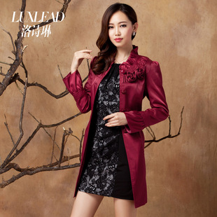  LUXLEAD洛诗琳 春装新款 优雅风衣女修身韩版 风衣外套