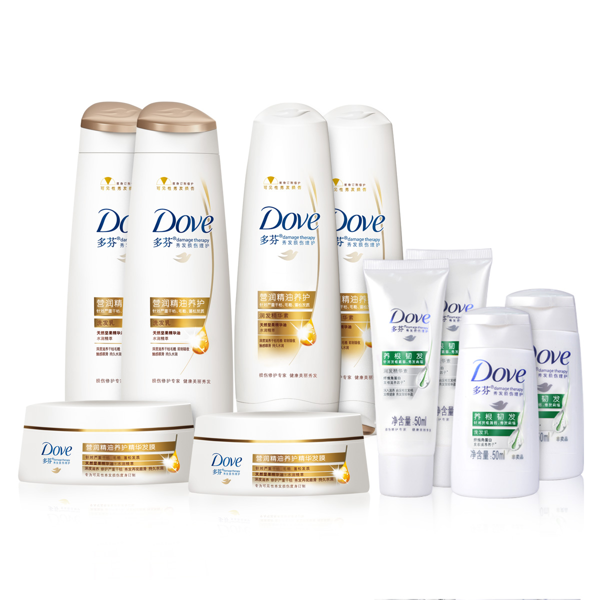 猫年货】 多芬\/DOVE 营润精油洗发护发套装 洗