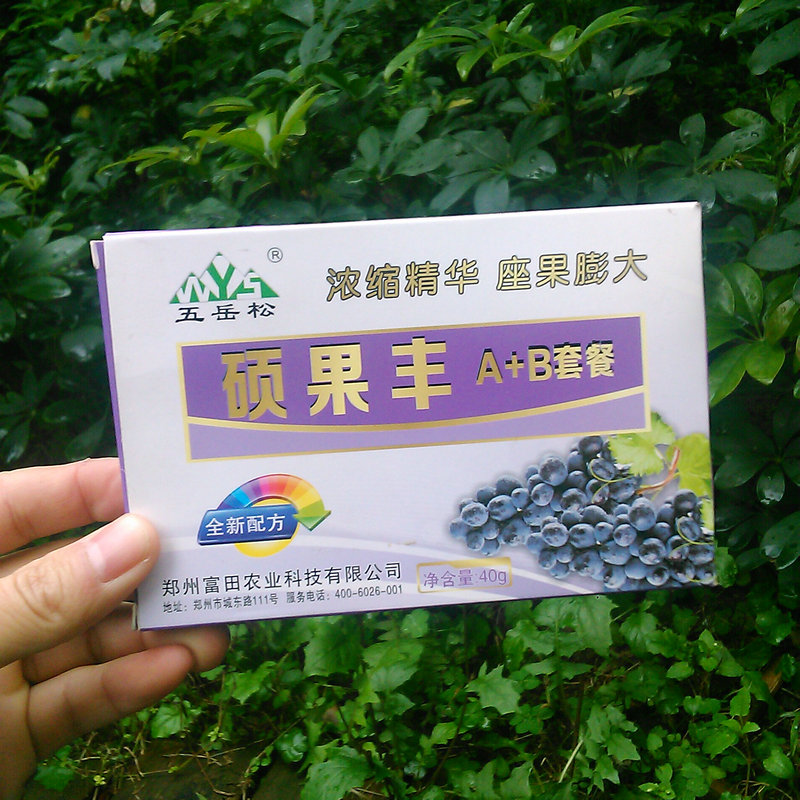 五岳松 葡萄膨大剂 保果剂 硕果丰A+B 不硬梗不裂果不落果正品在类目 鲜花速递/花卉仿真/绿植园艺, 园艺用品, 家庭园艺肥料/营养土/营养液中 - 来自Buy2taobao.com提供专业的淘宝代购服务