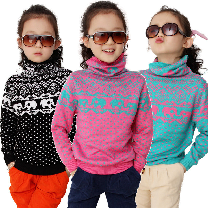 2013冬季童装女童新款<em>儿童毛衣</em>女大童加厚高