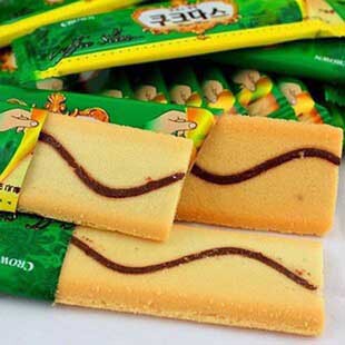  韩国进口食品饼干 CROWN可拉奥咖啡蛋卷 可瑞安宝瑞淇 大盒144g