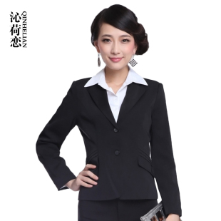  沁荷恋 新款品牌女式西装修身时尚职业套装工装小西装外套女