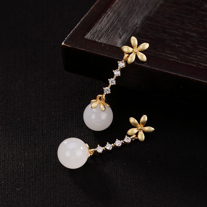 Silver Stud Earrings 2019 new pattern natural Nephrite Earrings temperament have more cash than can be accounted for Emerald jade Retro Gold earringsin the Accessories/Fashion Jewelry, Earring , Earrings category - from Buy2taobao.com to provide professional Taobao agent buy service