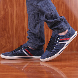  新品时尚潮流男士帆布鞋男韩版水洗牛仔鞋布鞋男鞋英伦单鞋子男
